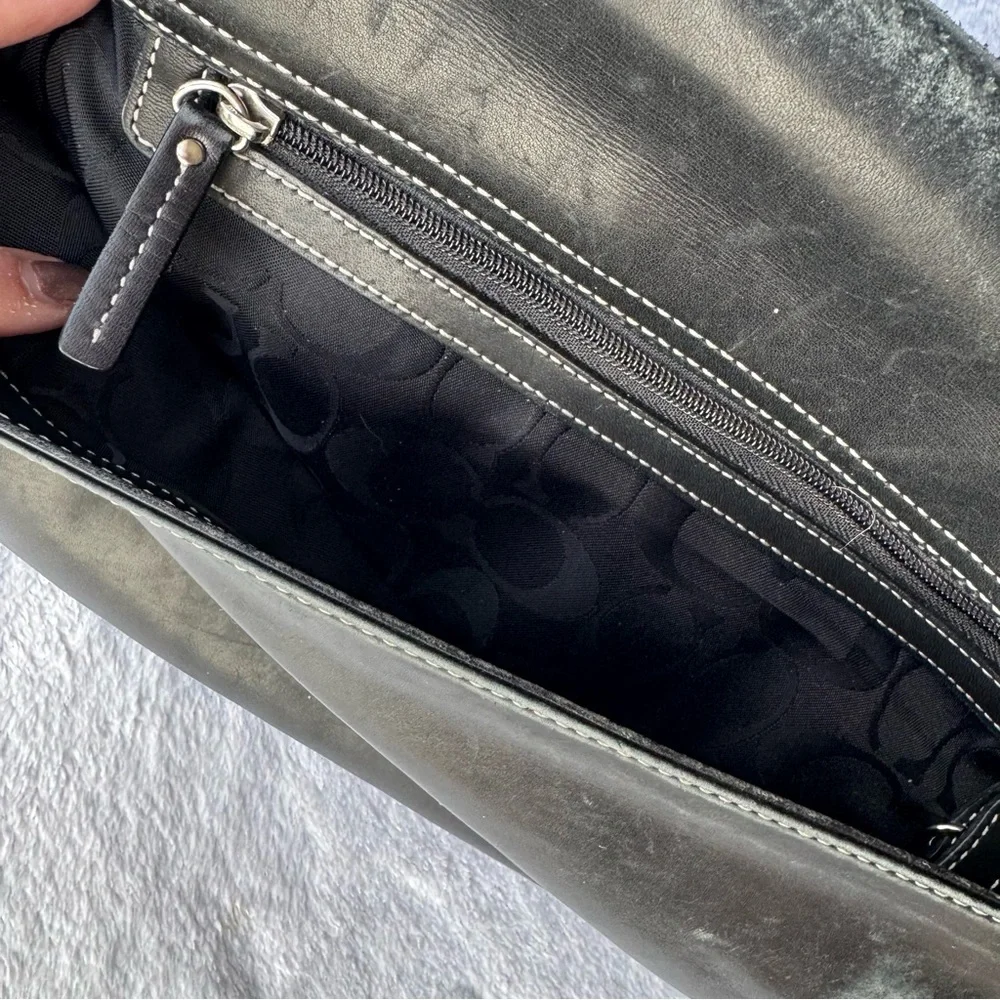 Vintage COACH Morgan Messenger Bag Black Leather Briefcase Travel Laptop 6457 - Picture 4 of 12